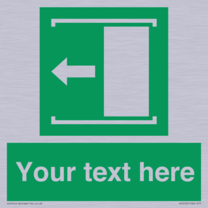 Custom Slide to Open Sign